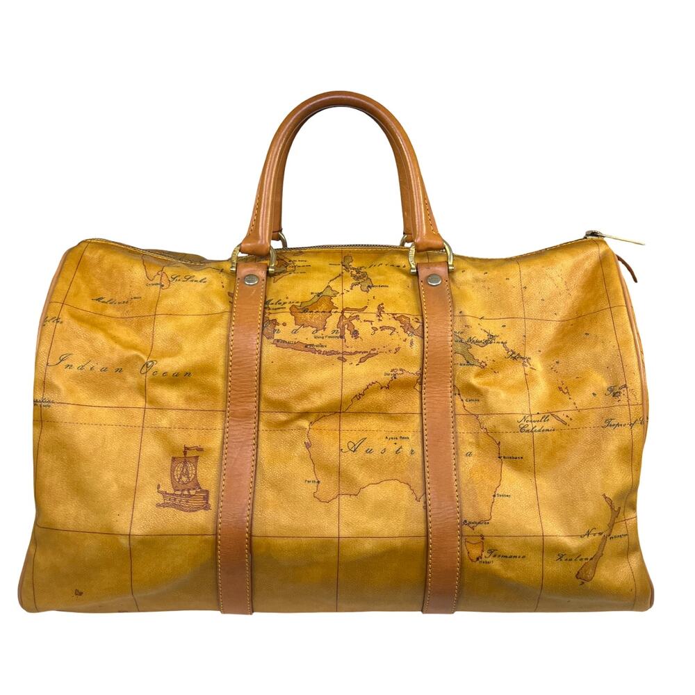 Alviero Martini 1A Classe Geo Map Duffle Bag Weekender Travel Bag Italy 19”